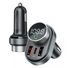 Автомобільний зарядний пристрій Proove FM Launcher Sound Link 30W (PD+QC3.0) Type-C+USB Black (FMSL30110001)