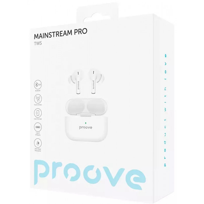 TWS наушники Proove Mainstream Pro TWS App White (TWMSP001AP02)