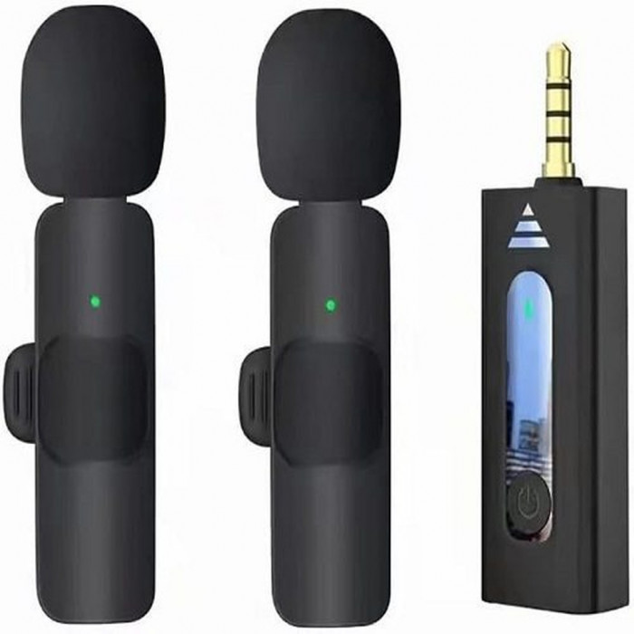 Петличний мікрофон бездротовий подвійний K35 3.5mm