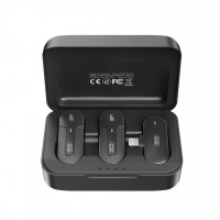 Петличний мікрофон бездротовий XO MKF09B Lightning 1 to 2 із зарядним кейсом