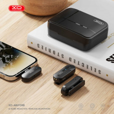 Петличный микрофон беспроводной XO MKF09B Lightning 1 to 2 с зарядным кейсом