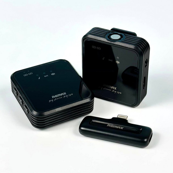 Петличний мікрофон бездротовий Remax K12 Square One-to-One Lightning