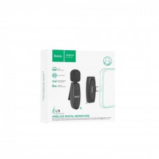 Петличный микрофон беспроводной Hoco L15 Dual-mic Lightning/Type-C