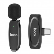 Петличный микрофон беспроводной Hoco L15 Dual-mic Lightning/Type-C