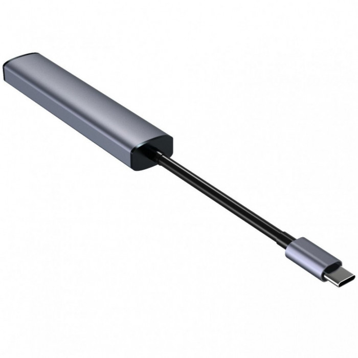 Type-C хаб Proove Arc Link 5 in 1 (2 USB 3.0 + 3 Type-C 3.0) Silver (HBAL00222024)