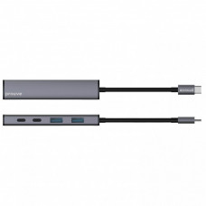 Type-C хаб Proove Arc Link 5 in 1 (2 USB 3.0 + 3 Type-C 3.0) Silver (HBAL00222024)