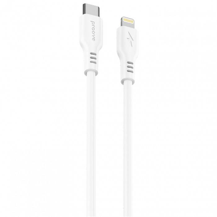 Кабель Proove Rebirth Type-C to Lightning 27W (1m) White (CCRE27002102)