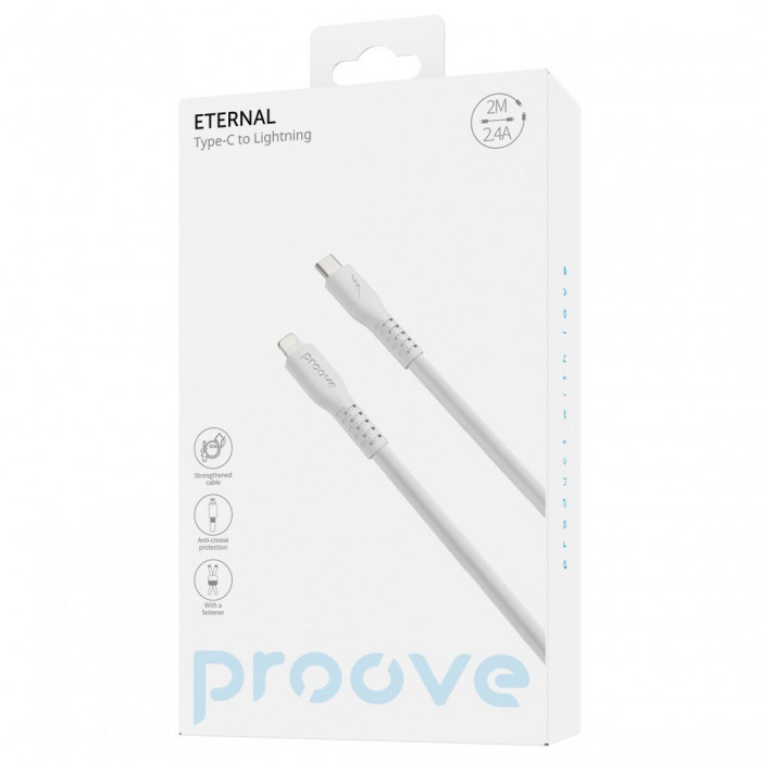 Кабель Proove Eternal Type-C to Lightning 27W (2m) White (CCET27002122)