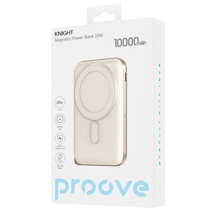 Павербанк Proove Knight 10000mAh 20W Beige (PBGI20012214)