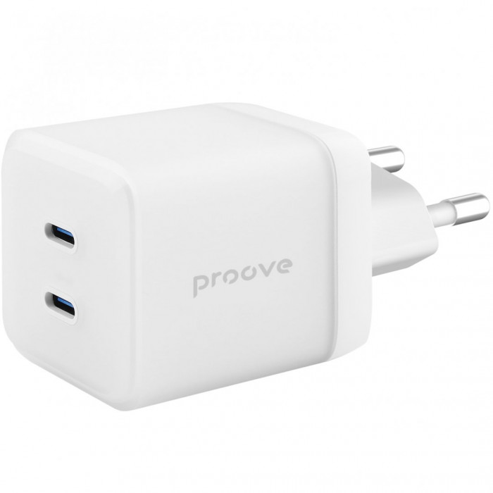 Мережевий зарядний пристрій Proove Pure GaN Max 67W 2 Type-C White (WCPU67022202)