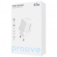 Мережевий зарядний пристрій Proove Pure GaN Max 67W 2 Type-C White (WCPU67022202)