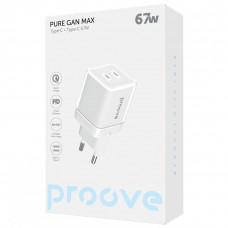 Мережевий зарядний пристрій Proove Pure GaN Max 67W 2 Type-C White (WCPU67022202)