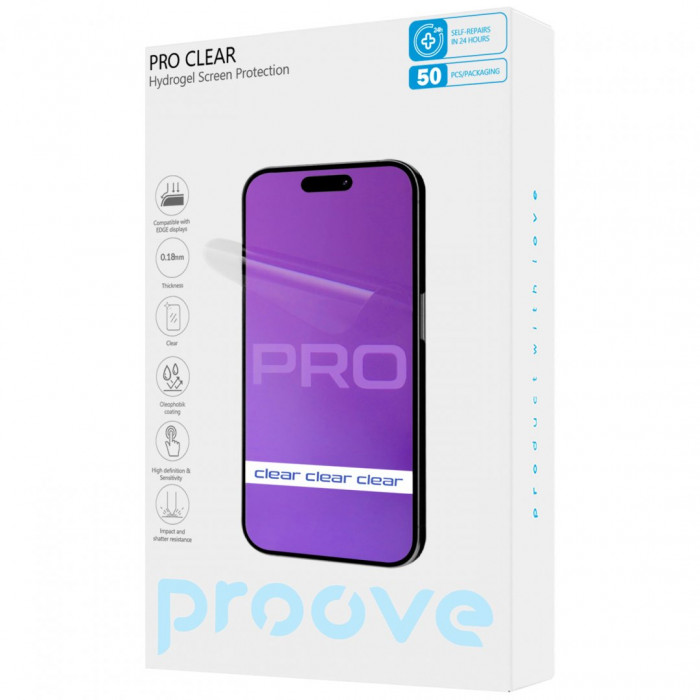 Захисна гідрогелева плівка Proove Hydrogel Pro Clear (GGPR11801150)
