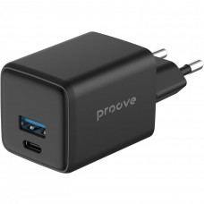 Мережевий зарядний пристрій Proove Pocket GaN Plus 25W Type-C+USB Black (WCPG25111201)