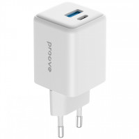 Сетевое зарядное устройство Proove Pocket GaN Plus 25W Type-C+USB White (WCPG25111202)