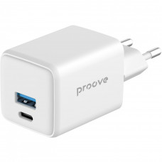 Мережевий зарядний пристрій Proove Pocket GaN Plus 25W Type-C+USB White (WCPG25111202)