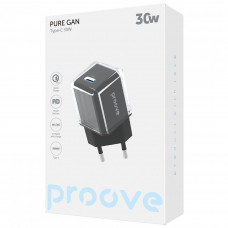 Мережевий зарядний пристрій Proove Pure GaN 30W Type-C Black (WCPU30012201)