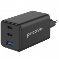 Мережевий зарядний пристрій Proove Pocket GaN 65W (2Type-C + USB) Black (WCPG65121201)