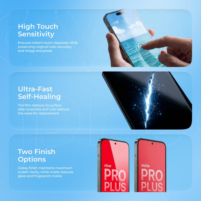 Захисна гідрогелева плівка Proove Hydrogel Pro Plus Clear (GGPP12001150)