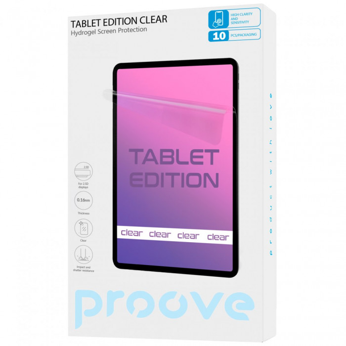 Захисна гідрогелева плівка Proove Hydrogel Tablet Edition Clear (GGTB11600110)