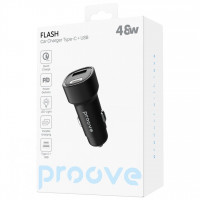 Автомобільний зарядний пристрій Proove Flash 48W Type-C+USB Black (CCFL48111201)