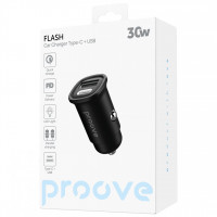 Автомобильное зарядное устройство Proove Flash 30W Type-C+USB Black (CCFL30111201)