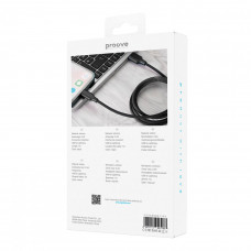 Кабель Proove Striped Silicone USB to Lightning (1m) Black (CCSS00001101)