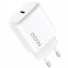 Мережевий зарядний пристрій Proove Silicone Power 2 20W (Type-C) + кабель Type-C to Lightning (1m) White (WCSP22010002)