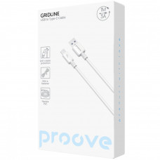 Кабель Proove GridLine USB to Type-C 3A (1m) White (CCGL15001202)