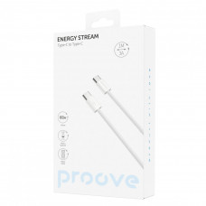 Кабель Proove Energy Stream Type-C to Type-C 60W (1m) White (CCES60002202)