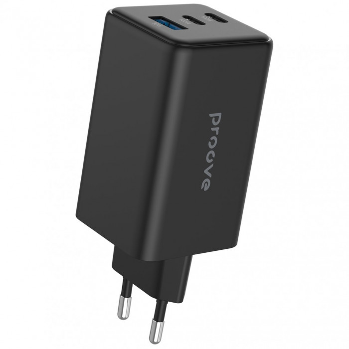 Мережевий зарядний пристрій Proove Pocket GaN Max 100W (2Type-C + USB) Black (WCPG10012201)