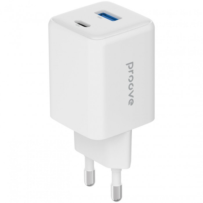 Мережевий зарядний пристрій Proove Pocket GaN 45W Type-C+USB White (WCPG45110002)