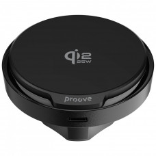 Автомобільний тримач з бездротовою зарядкою Proove Spark Qi2.2 25W Black (WHSQ25002001)