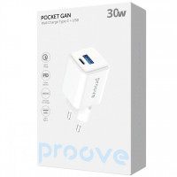 Мережевий зарядний пристрій Proove Pocket GaN 30W Type-C+USB White (WCPG30110002)