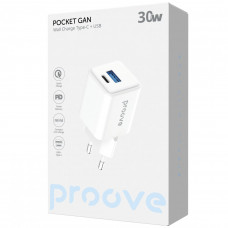 Мережевий зарядний пристрій Proove Pocket GaN 30W Type-C+USB White (WCPG30110002)
