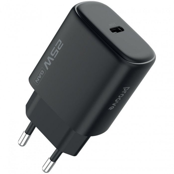 Мережевий зарядний пристрій Proove Silicone Power 2 25W Type-C Black (WCSP25010001)