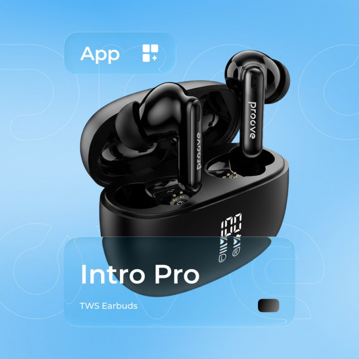 Бездротові навушники Proove Intro Pro TWS with ANC Obsidian Black (TWIP0001AP15)