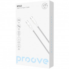 Кабель Proove Nylo Type-C to Type-C 100W (1.5m) White (CCPN11002202)