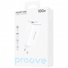 Мережевий зарядний пристрій Proove Pocket GaN Max 100W (2Type-C + USB) White (WCPG10012202)