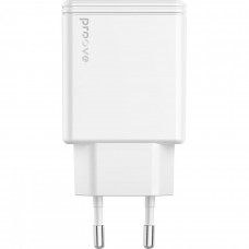 Мережевий зарядний пристрій Proove Slender 45W Type-C+USB White (WCSL45110002)