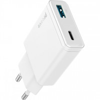 Мережевий зарядний пристрій Proove Slender 45W Type-C+USB White (WCSL45110002)