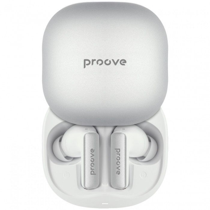 Бездротові навушники Proove NoLimit TWS with Hybrid ANC (APP) White/Silver (TWNL0001AP26)