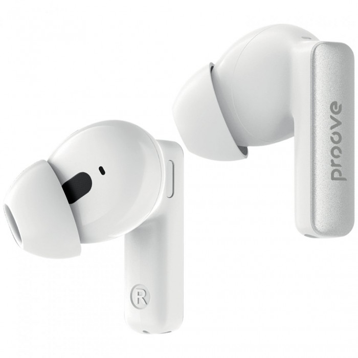 Бездротові навушники Proove NoLimit TWS with Hybrid ANC (APP) White/Silver (TWNL0001AP26)