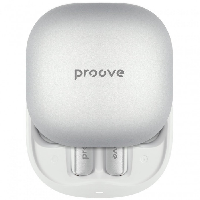 Бездротові навушники Proove NoLimit TWS with Hybrid ANC (APP) White/Silver (TWNL0001AP26)