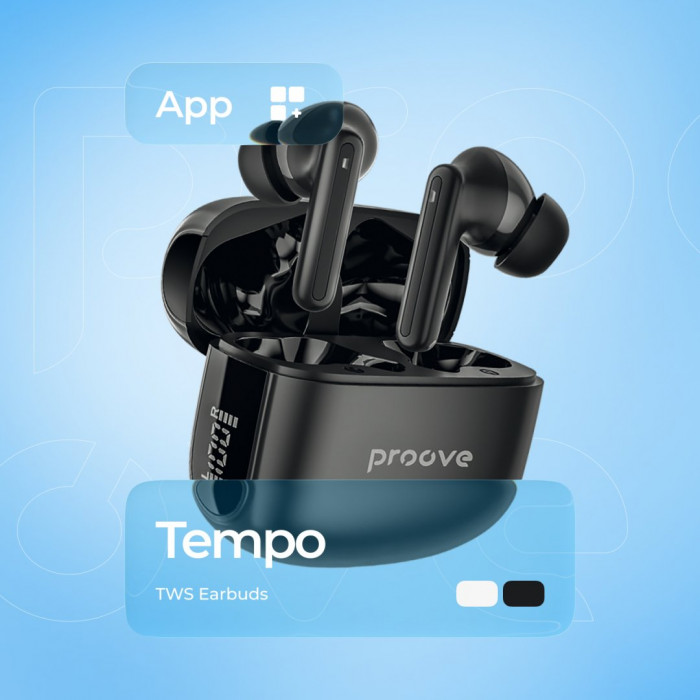Бездротові навушники Proove Tempo TWS with ANC (APP) Black (TWTM0001AP01)