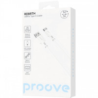 Кабель Proove Rebirth USB to Type-C 2.4A (1m) White (CCRE27001202)