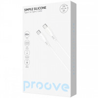 Кабель Proove Simple Silicone Type-C to Type-C 60W (1m) White (CCSI60002202)