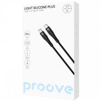 Кабель Proove Light Silicone Plus Type-C to Type-C 60W (1m) Black (CCLS60002201)