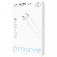 Кабель Proove Light Silicone Plus Type-C to Type-C 60W (1m) White (CCLS60002202)