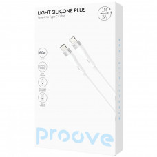 Кабель Proove Light Silicone Plus Type-C to Type-C 60W (1m) White (CCLS60002202)